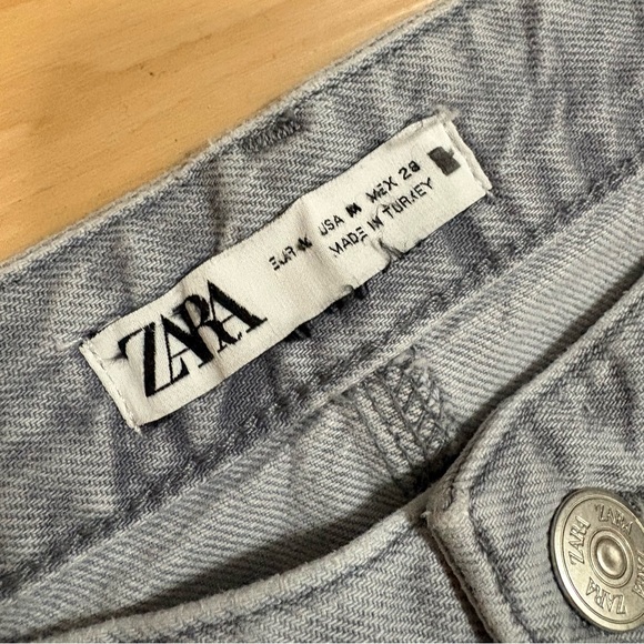 Zara Denim Maxi Skirt Light Wash High Rise Straight Fit Women’s Size M - Picture 3 of 6